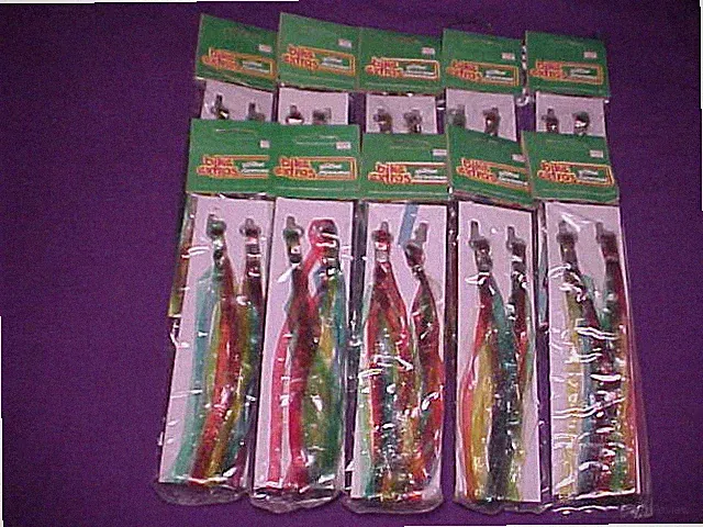10 Pair Vintage Bicycle Streamers Glitter Red Green Blue Schwinn Murray nos