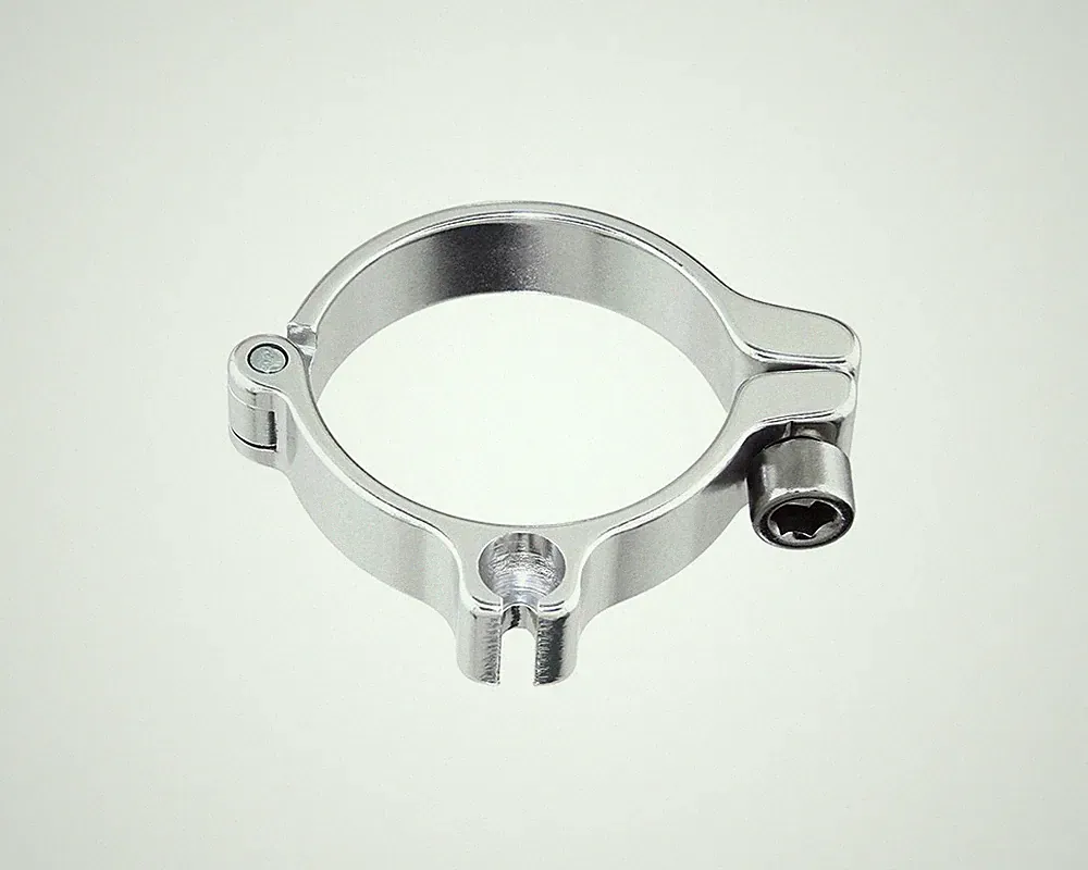 28.6mm Silver Bicycle Alloy Single Clamp-On Cable Housing Stop Brake Shift.