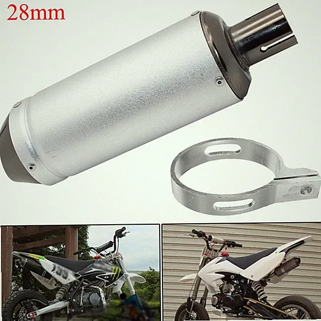28mm Exhaust Pipe Muffler For CRF50 110cc 125cc SSR Apollo Pit Quad Bike ATV