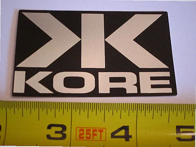 3" KORE Silver/Black Ride Road Mountain Bicycle Bike Car Frame Sticker Decal