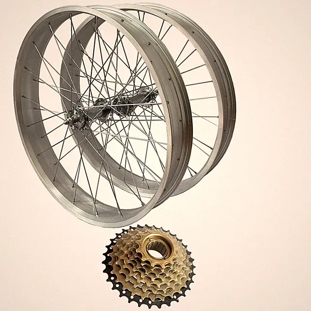4.0" Fat Tire Snow Bike Wheelset, Heavy Duty 12G 26" Wheel & 8 Speed Freewheel