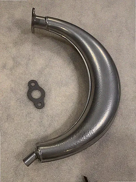 40mm Silver Banana Muffler Exhaust Pipe For 49cc 66cc 80cc Motorized Bike Engine