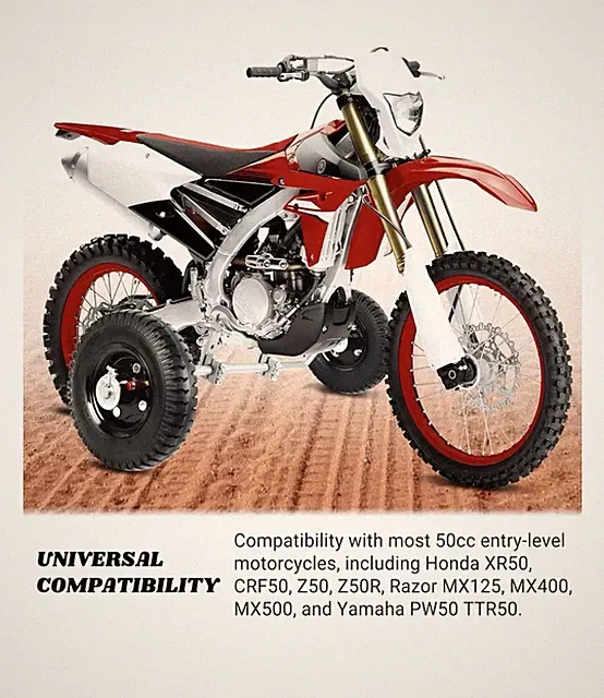 Adjustable Height Training Wheels for Kids' Dirt Bikes - Compatible with Honda X