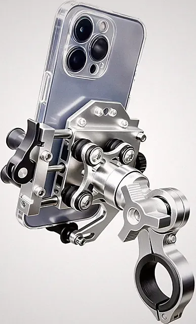 Anti-Vibration Phone Holder Motorcycle 4.7-7in Silver