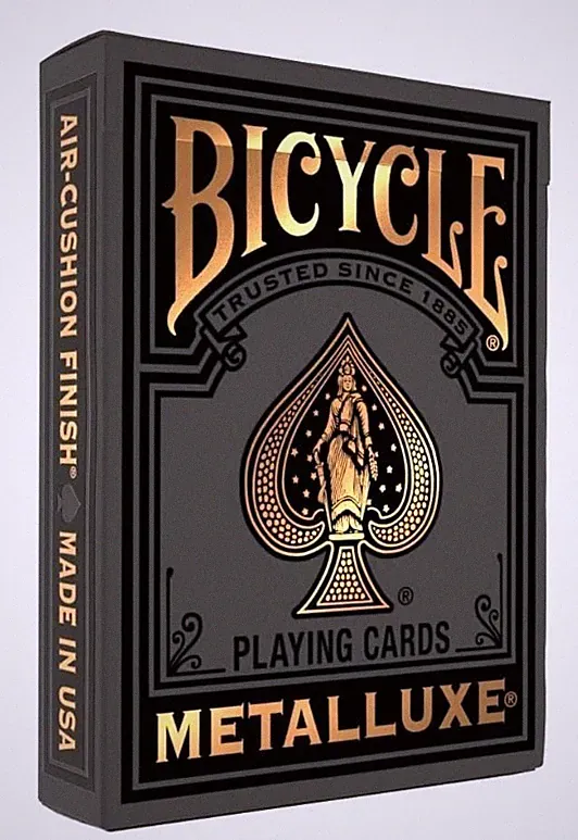 Bicycle Black and Silver Metalluxe Playing Cards – Premium Foil Metalluxe Deck