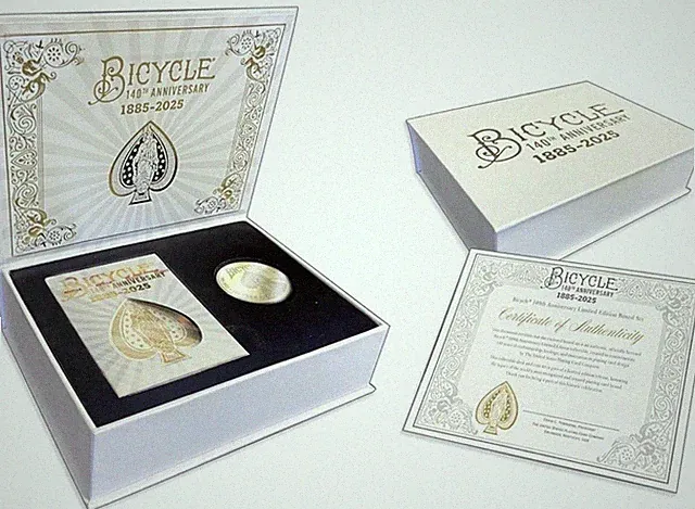 Bicycle Playing Cards 140th Anniversary Gold Silver, Bronze Coin Mystery