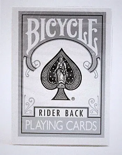 Bicycle Rider Back - Silver Playing Cards