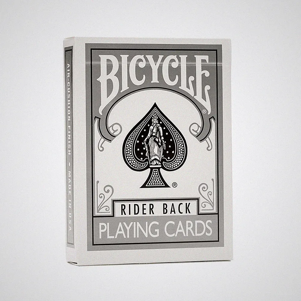 Bicycle Rider Back Silver Playing Cards, Poker Size Standard Index, Classic...