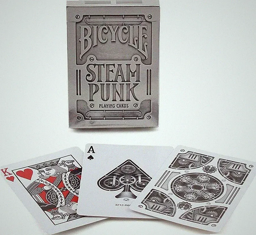 Bicycle SILVER STEAMPUNK Playing Cards Theory11 Retrofuturistic industrial Steam