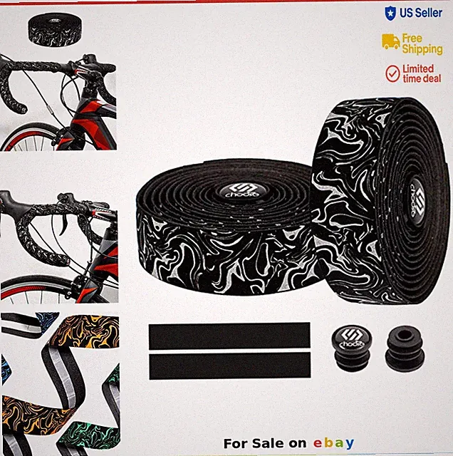 Bike Handlebar Tape 2 Pcs 2350mm 30mm PU EVA Padded Cushioned Anti Slip