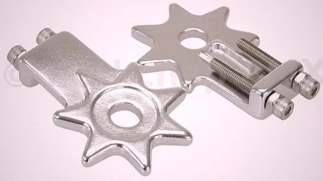 BMX Bicycle Star Spur Chain Tensioners for 3/8" axles - SILVER