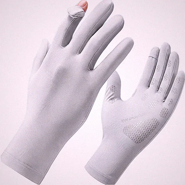 Breathable Ice Silk Bike Gloves UPF50+ UV Protection Touchscreen Fingertips