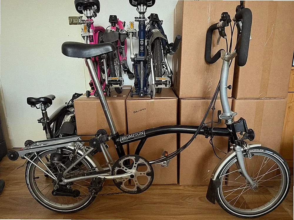 Brompton P6R folding bicycle Black/Silver