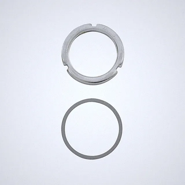 Cog Track Lock Ring & Washer Chrome Bicycle Bike Fixed Gear Silver