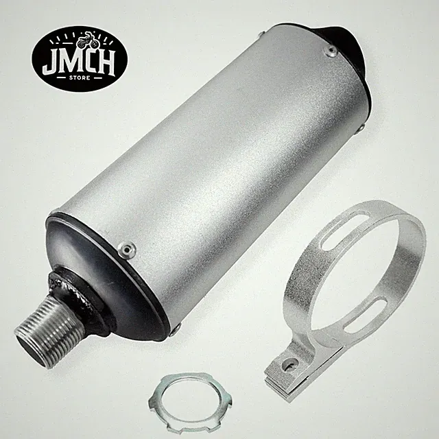 Exhaust Muffler Silencer for Predator 212 196cc Engine Mini Bike Go Kart Silver