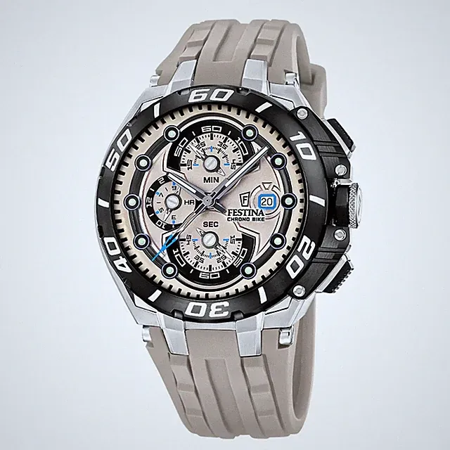 Festina Chronograph F20755-2 Chrono Bike 2026 Brown Silicone 20 ATM Watch