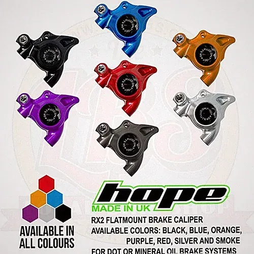 Hope RX2 Road Gravel Brakes Calipers for Dot or Mineral - All Colors - Brand New
