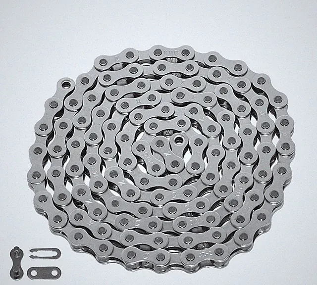 KMC Single Speed BIKE CHROME Chain 1/2 x1/8 x112 LINK Cruiser FIXIE BMX.