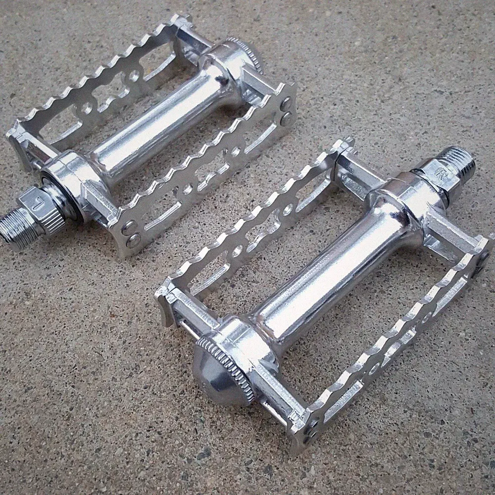 MKS SYLVAN TOURING SILVER PEDALS 9/16 FOR 3 PC CRANKS BIKE BICYCLE PEDAL