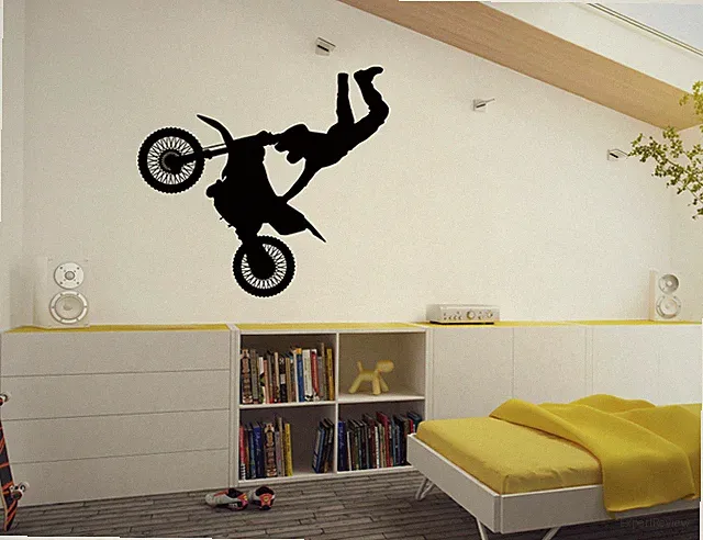 Motorbike Wall Sticker | Dirt Bike Wall Decal | Wall Stickers for Boys Bedroom