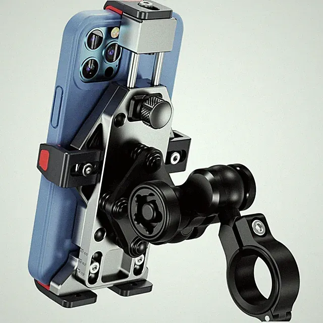 Motorcycle Phone Mount with Vibration Dampener & Secure Lock