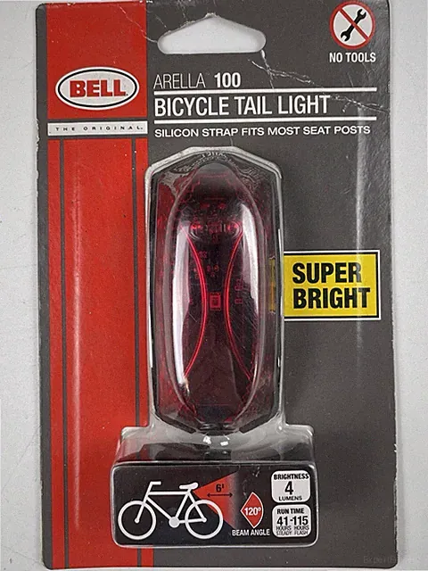 NEW Bell Arella 100 Bicycle Tail Light Silicone Strap Super Bright - 4 Lumens