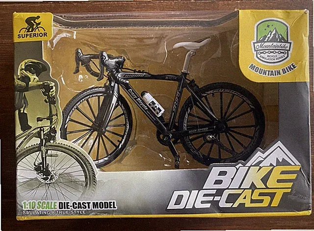 New in Box - Mountain Bike Cyclocross Black Silver 1-10 scale Die Cast Model