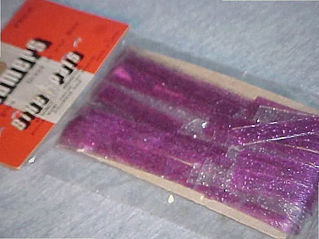 NOS Violet Glitter Silver Vintage Bicycle Streamers Schwinn Huffy AMF Sears Ross