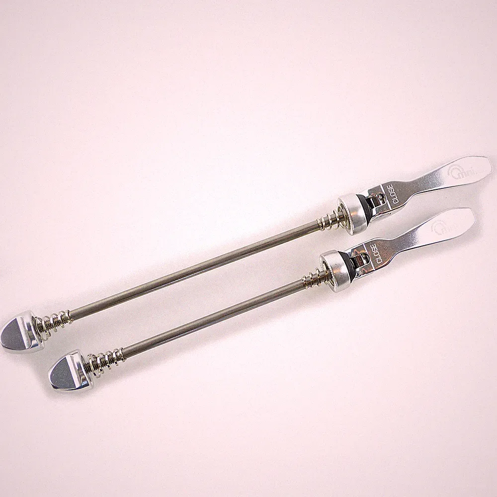 OMNI Racer Quick Release Road Mountain Bicycle Wheel Skewers Stainless: SILVER