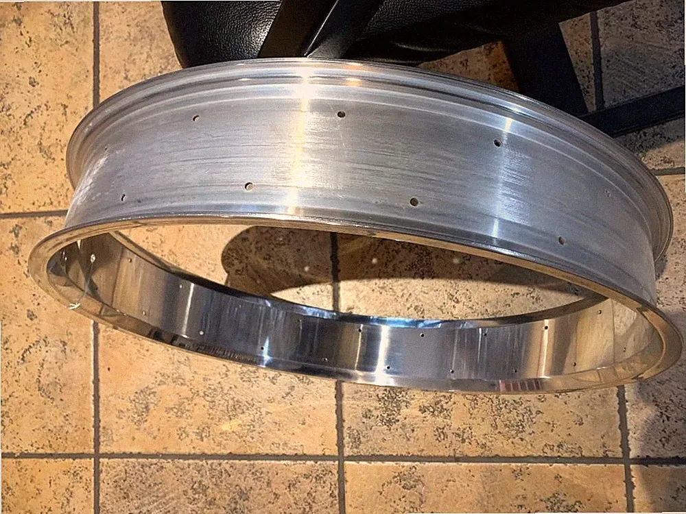 Polished Alloy Silver BICYCLE FAT RIM HOOP 26" x 100MM for 26" X 4.0-5.0 TIRES