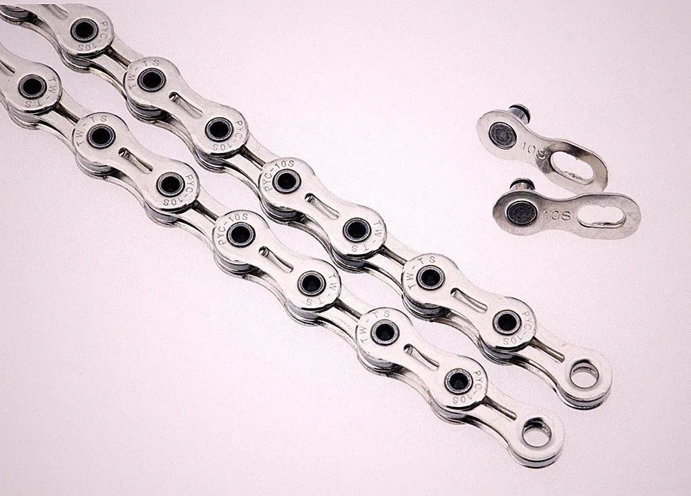 PYC Hollow-Pin 10 Speed Road Mountain Cyclocross Bicycle Chains Only 247G Silver