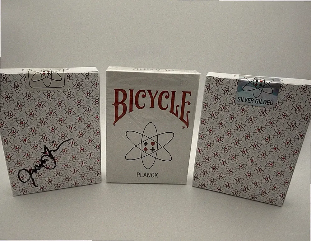 Rare Bicycle Planck Collectors Set: Base, Silver Gilded, And Artist Signed Decks