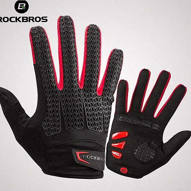ROCKBROS MTB Road Bike Cycling Gloves Men Women Full Finger Gel Bicycle Gloves