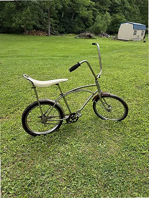 Sears Vintage Silver Cruiser Bike High-Rise Handlebars Banana Seat Steel