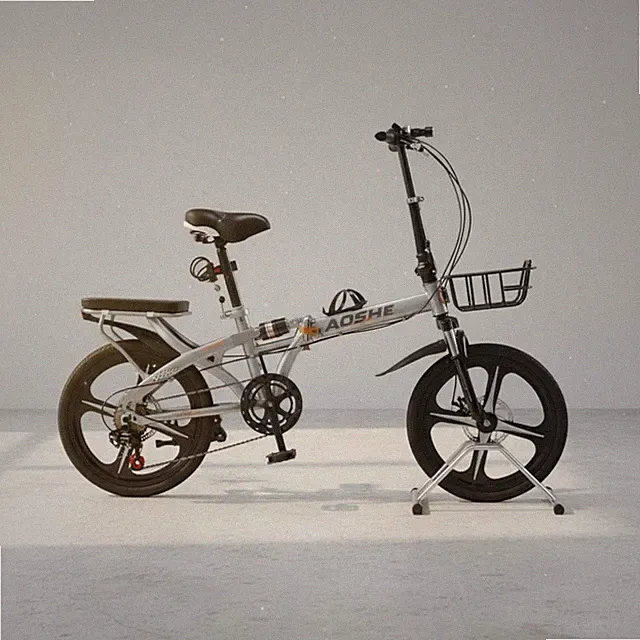 Shock Absorbing Folding Bike Air-Solid Solid Tires Portable Folding Bike