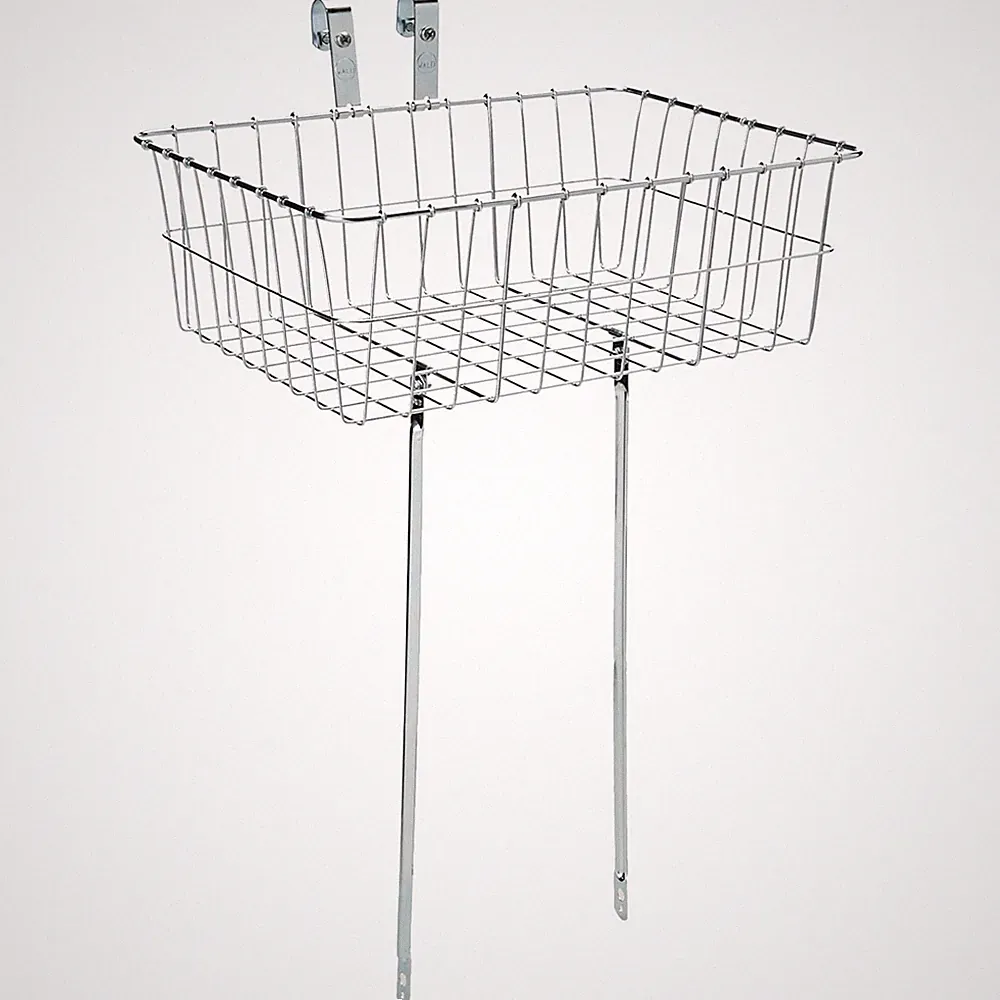 Silver Bicycle Basket - Weather Resistant, Compact