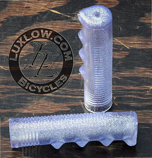 Silver Sparkle Bike GRIPS Vintage Cruiser Stingray Bicycle Lowrider SchwinnBeach