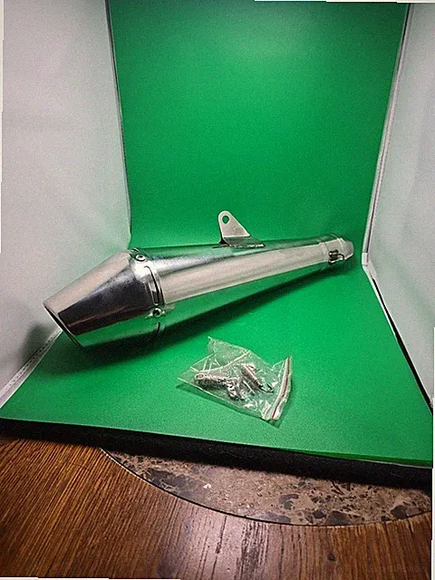 Sparkmods Universal Slip-on Exhaust Muffler - Motorcycle Mini Bike Spade & More