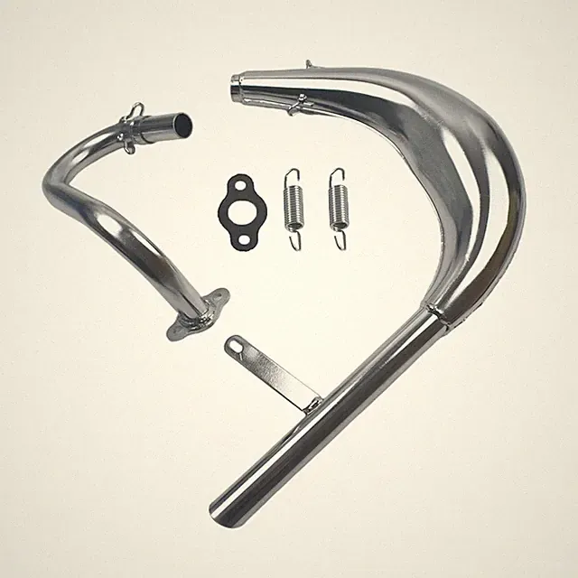 Split Pipe Exhaust Muffler For 2 Stroke 50cc 66cc 80cc 100cc Motorized Bicycle