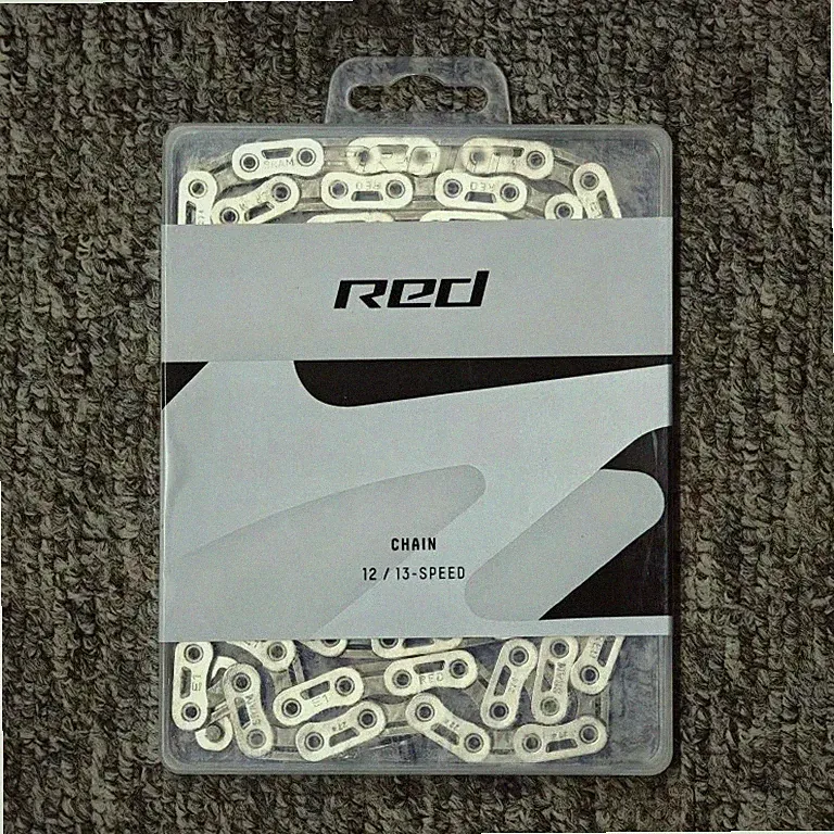 SRAM RED E1 Flattop Road Bike Chain | 126 Links | Chrome-Plated | Hollow Pin 12