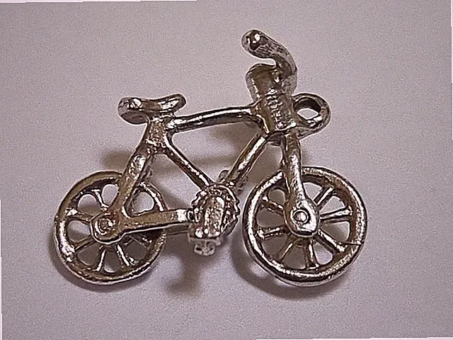 Sterling Silver ~ Bicycle Charm ~ No Motion ~ Bike Riding ~ VINTAGE