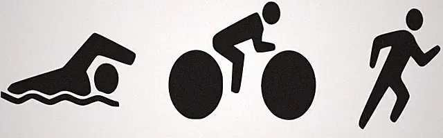 TRIATHLON SWIM BIKE RUN VINYL STICKER DECAL CAR WINDOW LAPTOP CHOOSE COLOR