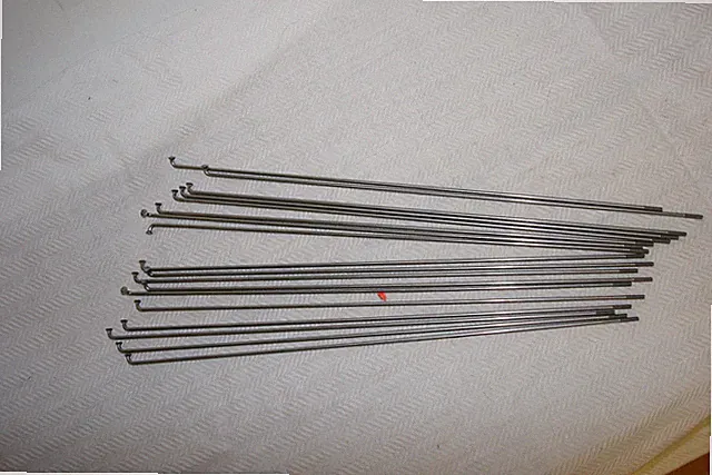 UCP Stainless Steel Silver Bicycle Spokes & Nipples 180mm x 14ga Qty 18 S45