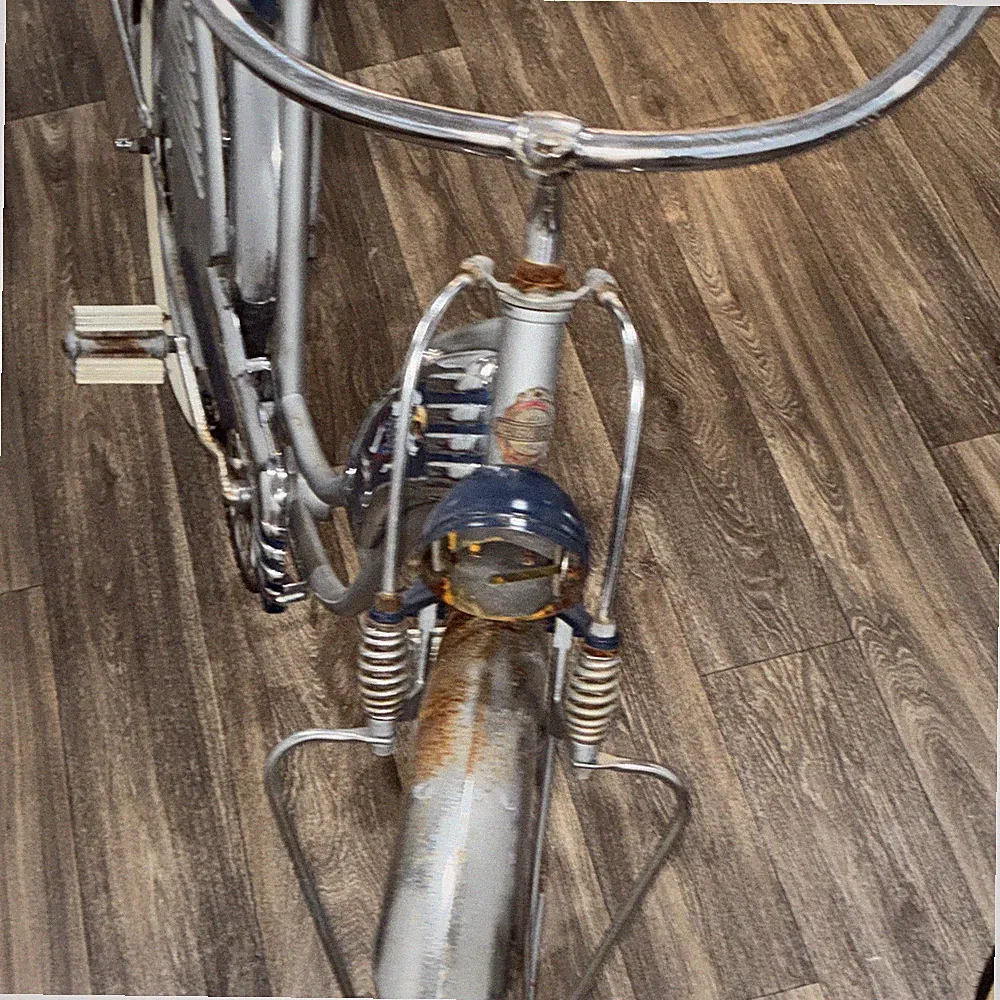 Vintage 1950 Cruiser Bicycle 26in Blue/Silver Coaster Brake Headlight Rack