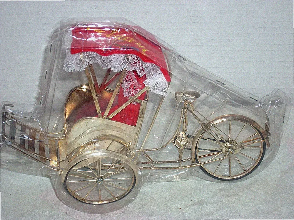 Vintage 999 Silver Rickshaw/carriage bicycle Handmade in Vietnam NIOP