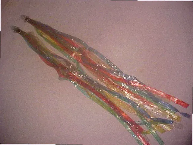 Vintage Bicycle Streamers Glitter Red Green Blue Schwinn Huffy Murray AMF nos