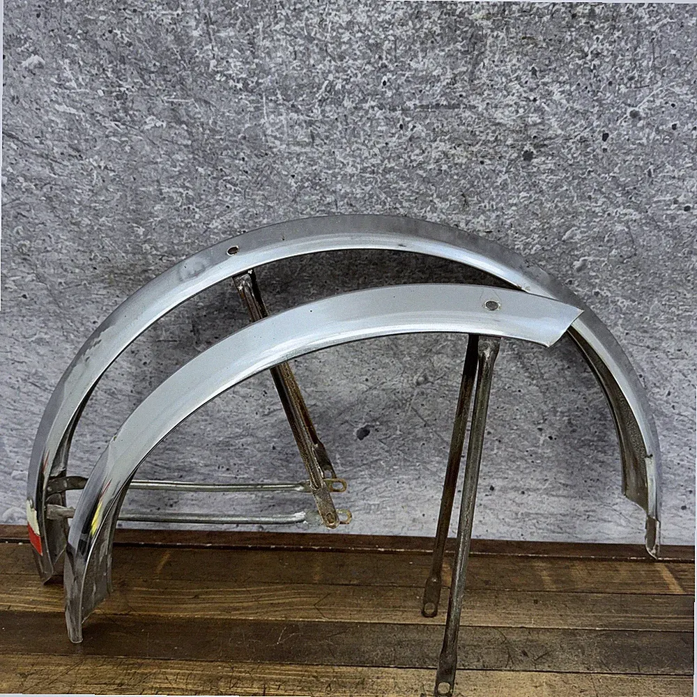 Vintage Peaked Middleweight Fenders 26 In Cruiser Bicycle Steel Front Rear Set
