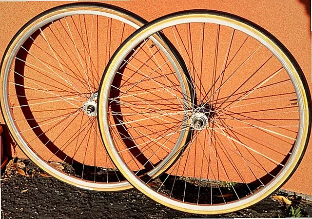 Vintage PHIL WOOD 40H Front + Rear Hubs RIGIDA Wheelset for Touring Bike
