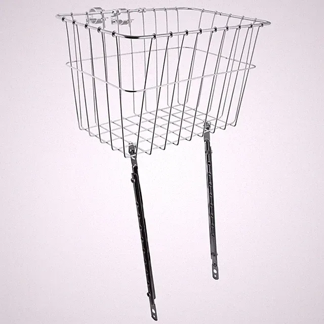 Wald Bicycle #1352 Front Grocery Basket 14x9x9" Silver + Multifit Hardware