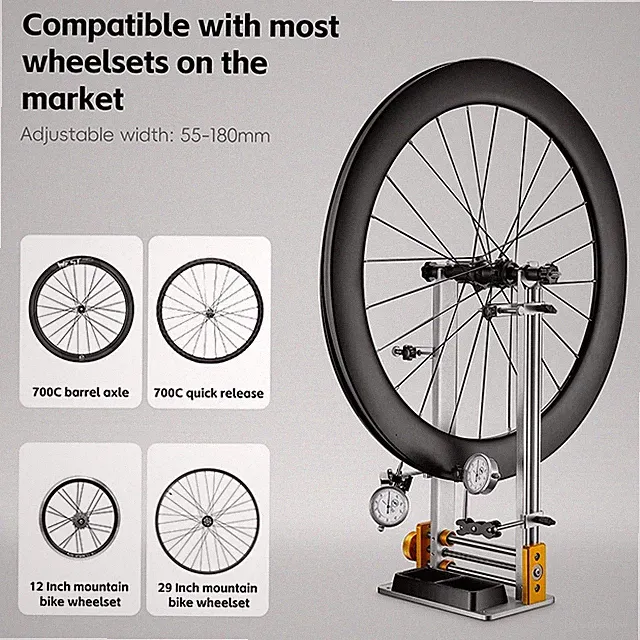 WEST BIKING Bike Wheel Truing Stand Bicycle Tire Rim Wheel Repair Tool Silver